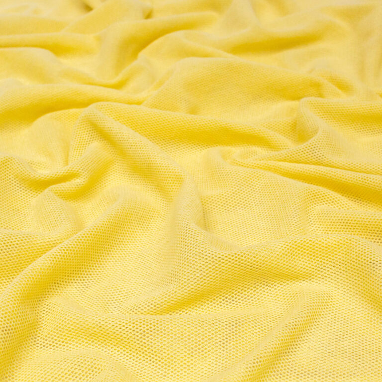 Organic Cotton Soft Tulle Fabric in Limoncello Yellow